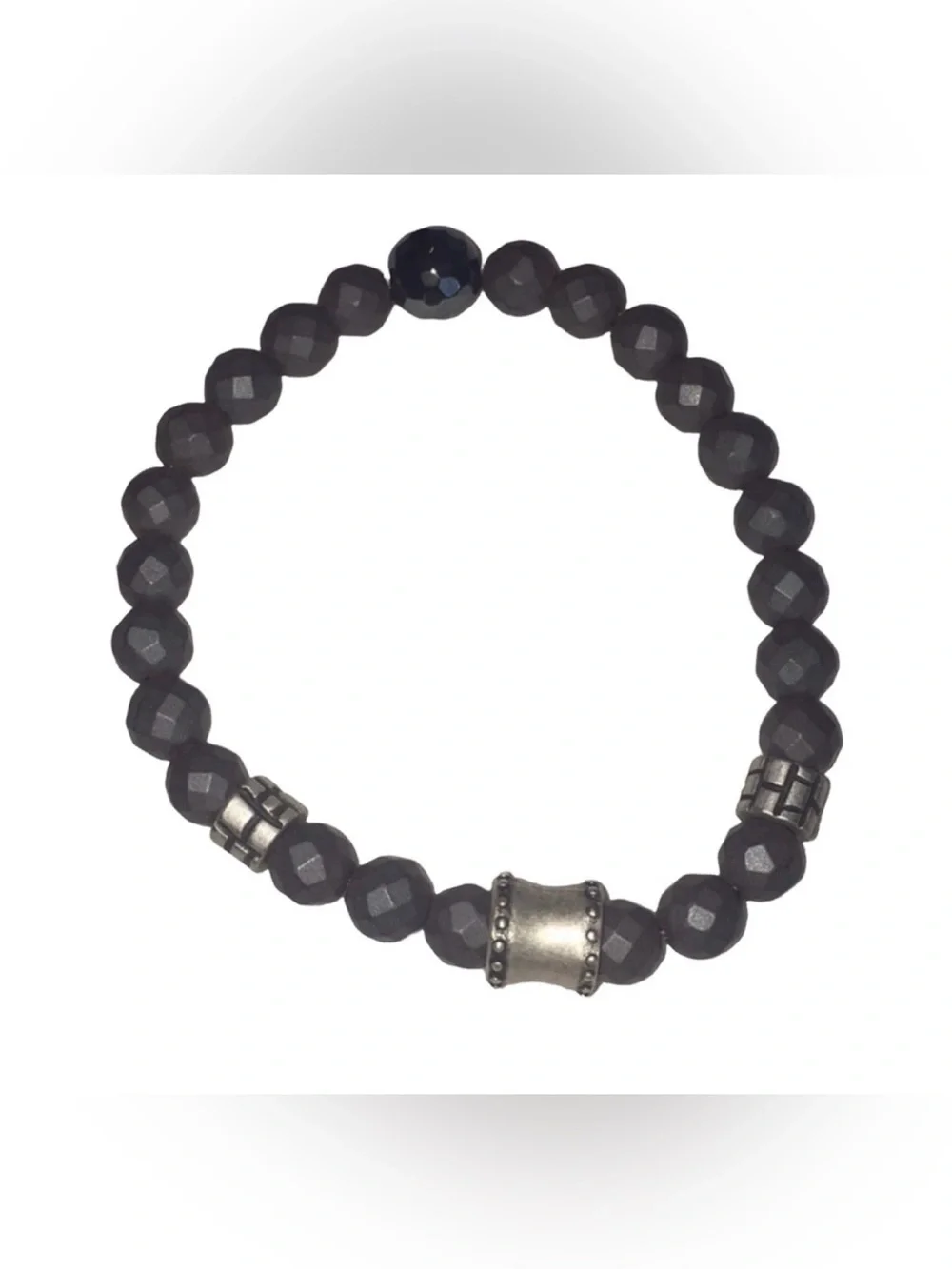 Stainless Steel Mens Duo Cross Bracelet Set.  2 Pc Set NWT